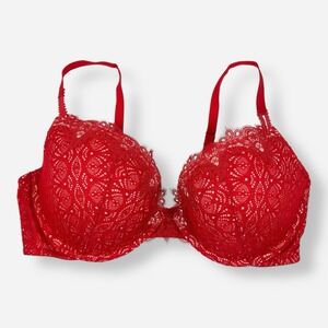 Victoria's Secret Dream Angels Push Up Bra Lace‎ Red 36D Padded